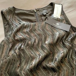 NWT Black Sequin Banana Republic Monogram Dress